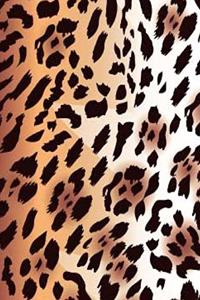 Leopard Print Notebook 8.5 X 11 inches 120 College Ruled Pages