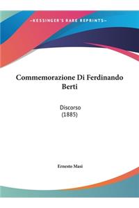 Commemorazione Di Ferdinando Berti
