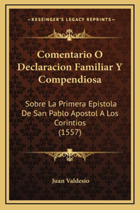 Comentario O Declaracion Familiar Y Compendiosa