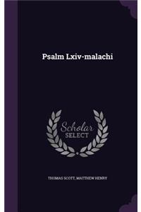 Psalm LXIV-Malachi