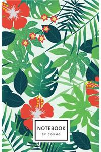 Notebook: Dot-Grid Journal, 122 Pages 5.5x8.5 Song of Tropical Rainforest