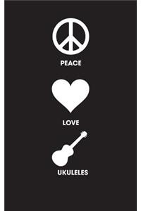 Peace Love Ukuleles - Lined Journal