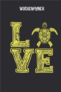 Wochenplaner mit Schildkröte Liebe als Mandala