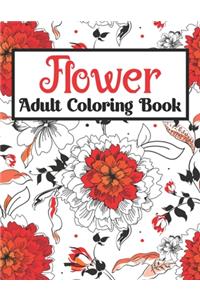 Flower Adult Coloring Book