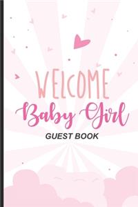 Welcome Baby Girl Guest Book