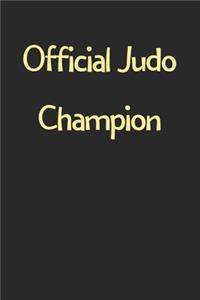 Official Judo Champion