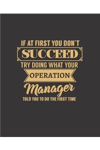 If at First You Don't Succeed Try Doing What Your Operation Manager Told You to Do the First Time