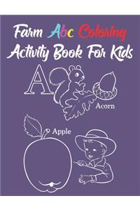 Farm Abc Coloring Activity Book For Kids
