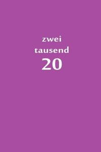 zweitausend 20: 2020 Planner A5 A5 Lila