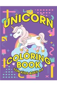 Unicorn Coloring Book for Kids Ages 4-8