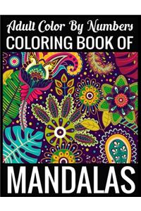 Adult Color By Numbers Coloring Book of Mandalas