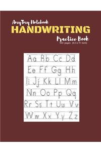 Handwriting Practice Book - AmyTmy Notebook - 100 pages - 8.5 x 11 inch - Matte Cover
