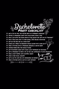 Bachelorette party checklist