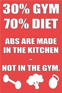 30% Gym 70% Diet ABS Are Made in the Kitchen - Not in the Gym