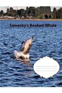 Sowerby's Beaked Whale Wide Ruled Line Paper Composition Book