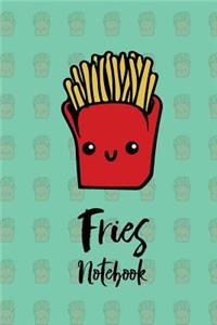 Cute Food Notebook, Kawaii French Fries Journal