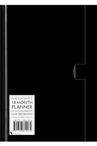 Black standard plain & simple 18 month planner 2017