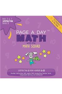 Page A Day Math Subtraction Book 9