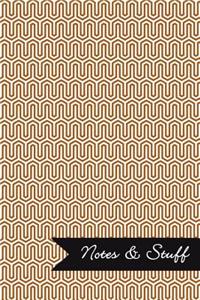 Notes & Stuff - Lined Notebook with Ginger Key Maze Pattern Cover