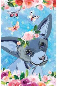 Bullet Journal for Dog Lovers Chihuahua in Flowers