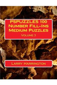 PSPUZZLES 100 Number Fill-Ins Medium Puzzles Volume 3