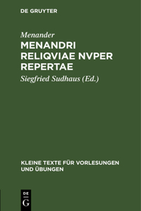 Menandri Reliqviae Nvper Repertae
