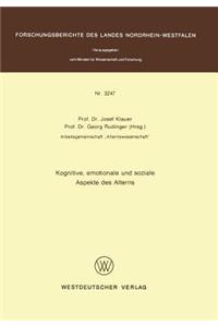 Kognitive, emotionale und soziale Aspekte des Alterns