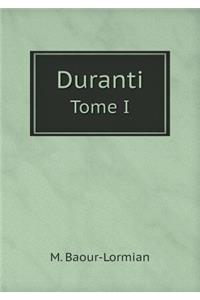Duranti Tome I