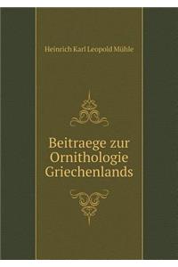 Beitraege Zur Ornithologie Griechenlands