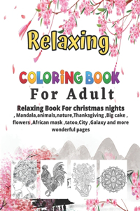 Relaxing coloring book For Adult