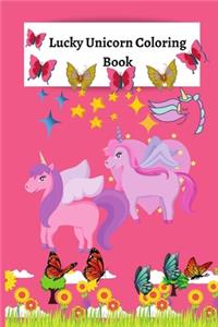 Lucky Unicorn Coloring Book