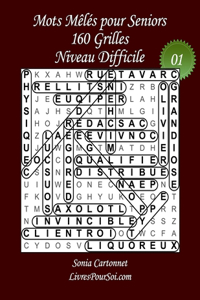 Mots Mêlés pour Seniors - Grandes Tailles et Gros Caractères - Niveau Difficile - N°01