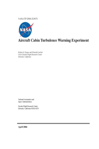 Aircraft Cabin Turbulence Warning Experiment