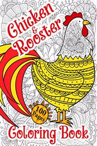 Chicken and Rooster Coloring Book