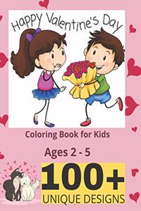 Valentine's Day Coloring Book for Kids Ages 2-5