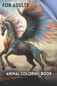 Animal coloring book for adults