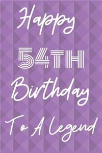 Happy 54th Birthday To A Legend