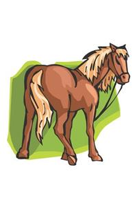 Horse Illustration School Composition Book Equine Cartoon Horse Attitude