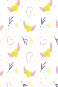 Yellow hearts with wings