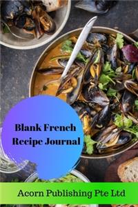 Blank French Recipe Journal