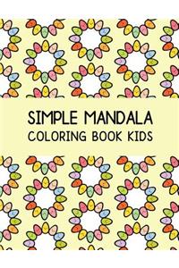 Simple Mandala Coloring Book Kids