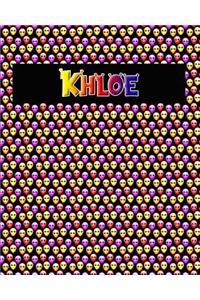 120 Page Handwriting Practice Book with Colorful Alien Cover Khloe