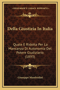 Della Giustizia In Italia