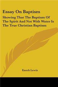Essay On Baptism