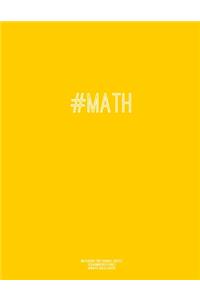 Notebook for Cornell Notes, 120 Numbered Pages, #MATH, Gold Cover