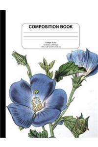 Composition Notebook with Vintage Flower, Unruled