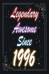 Legendary Awesome Since 1996 Notebook Birthday Gift