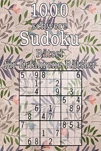 1000 schwere Sudoku Rätsel für Erfahrene Rätsler