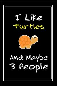 I Like Turtles And Maybe 3 People