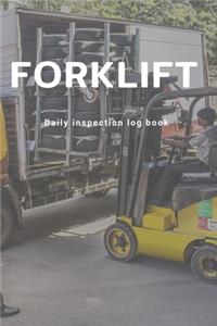 Forklift daily inspection log book